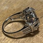 Sterling Silver JTV Blue And White Cubic Zirconia Rhodium Over Ring 11.31ctw Photo 6