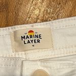 Marine layer NWOT Bridget Slim Wide Leg High Rise Crop Pants White Womens 12 Photo 7