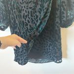 Toccin NY Doris Draped Long Sleeve Leopard Velvet Mini Dress 4 Photo 3