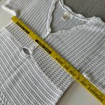 H&M  White Crochet Short Flare Sleeve Boho Beach Mini Dress Size XL Photo 9