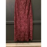 Anthropologie BHLDN Emma Sweetheart Sleeveless Lace Long Gown Front Slit Wine 12 Photo 15