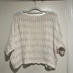 Sweet Romeo Womens Sz:M White Open Knit Oversized  Lightweight Bat Wing Sweater. Photo 9