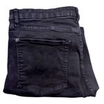 7 For All Mankind Womens Ankle Skinny Jeans Black Size 33 Denim Frayed Hem Photo 14