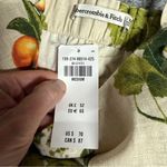 Abercrombie & Fitch NEW  Linen-Blend Button Skort in Tan Fruit Pattern Medium Photo 10