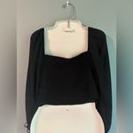 Miami Retro Chic Mi Ami Square Neck Black Cropped Top Size Small Photo 3