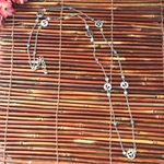 Brighton  Extra Long Chain Necklace Blue Glass Beads & Butterly Motif Photo 5