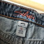 Silver Jeans  Denim Mini Pencil Skirt Distressed Front Slit Size 29 Photo 2