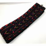 VTG Turtle Fur Black Woven Tapestry Fleece Lined Headband OS Ski Gorpcore Folk Photo 1