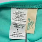 Hobie  Green Bead Embroidered Floral Swim Beach Flirty Boho Bikini Bottom Large Photo 6