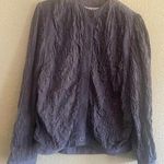 Vintage Womens Gene Ewing Bis Gray Jacket Size PL Smocked Long Sleeve Button USA Size L Photo 0