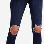 Free People Skinny High Rise Knee Busted Jeans Photo 0