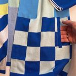 Lands End Multicolor Color Block Open Cardigan Blue Orange White Pockets Artsy S Photo 6