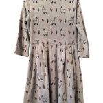 L.A. Soul Women's Gray Alpaca Print Knit Dress 3/4 Sleeve Casual Cute sweater Size M Photo 2