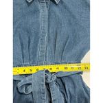 VICI NEW  Denim Chambray Puff Sleeve Belted Romper Extra Small Photo 5