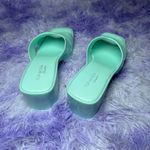 Top Moda  Comfort Teal Plastic Jellies Women’s Chunky Cross Platforms Sandals 10M Photo 4