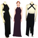 Bari Jay black Halter neck dress open back and sides size 5 Photo 1