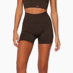 Set Active  Sculptflex Espresso Brown Biker Shorts Photo 0