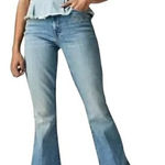 MOTHER Denim Jeans Women Light Wash Star Embellished Straight Leg Blue Size 25 Photo 0