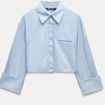 ZARA  Open Back Belted Poplin Shirt Photo 7