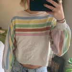 Blue Blush Pastel Stripped Sweater Photo 0