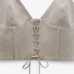 ZARA  | Linen Blend Crop Top Photo 7