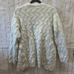 Jessica Simpson  Open Front Chunky Knit Cottage Cardigan Gray Small Casual Photo 3