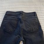 ZARA  Black Baby Bootcut Raw Hem Ankle Jeans 26" Inseam Size 10 Photo 4