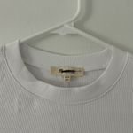 Madewell  Women's Regenerative Cotton Ribbed Crewneck Tee Eyelet White XXS New Photo 2