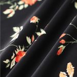 Rihoas Black Floral Shirred Slip Maxi Dress Size M Photo 6