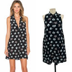 Equipment Mina Petunia Printed Dress Black Floral Silk Size XS Photo 1