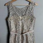 Jenny Yoo Harlow BHLDN Lace Knee Length Cocktail Dress Women's 8 Sandstone Tan Photo 11