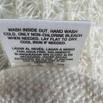 Covington  Size L Gold Metallic 3/4 Sleeve Crew Neck Sweater Cream Textured Front Photo 9