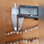 Jasper Bead Oatmeal Disp. Crystal Long necklace Brown Photo 8