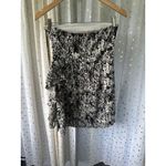 Lush Clothing Lush Strapless Animal Print Side Waterfall Ruffles Mini Cocktail Lined Dress S Photo 3