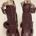 Dolce Vita Ostrich leather gladiator platform heels size 7 A9 Red Photo 10