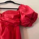 En Saison Hot Pink Poplin Puff Sleeve Babydoll Mini Party Dress Women's size XS Photo 2