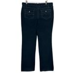 Loft Y2K Vintage Ann Taylor  Corduroy Bootcut Pants Womens 10 Black Slim Stretch Photo 2