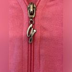 Guess Y2K Vintage Pink Zip Up Hoodie with Rhinestones Silky Pockets Size S Photo 1