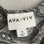 Ava & Viv  Black and White Sleeveless Dress Size 1X Photo 4