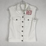 Kut From The Kloth Taylor Swift Denim Vest Custom Embroidered Red Small 1333 Photo 2