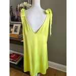 Stine Goya Rosario Tie Strap Satin Dress Yuzu Green Womens Size Medium Photo 10