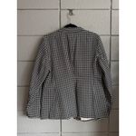Banana Republic Women's Black Long and Lean Bi-Stretch Gingham Blazer size 12 Photo 3