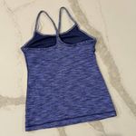Lululemon Power Y Tank Top Womens 6 Royalty Space Dye Luon CoolMax ShelfBra Yoga Photo 2