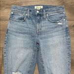 Madewell  The Slim Boy Jean Mid Rise Distressed Stretch Blue Jeans Size 26 Photo 3
