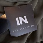 I.N. San Francisco  Off Shoulder Peplum Sleeve Mini Dress Olive Green Size S NWT Photo 4