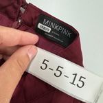 MINKPINK Dress Womens X Large Red Burgundy Satin Ines Gown Puff Sleeve Photo 5