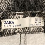 ZARA  Snake Print Denim Mini Skirt, Size M Photo 4