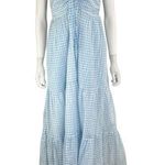 Saltwater Luxe NWT  Blue Check Maxi Sundress Size XL Photo 0