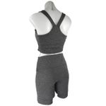 Quince Black Sleeveless Crop Top High Rise Biker Shorts Athletic 2 Pc Set Size M Photo 1