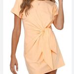 Here Comes the Sun  Short Sleeve Tie-Front Jersey Dress Photo 0